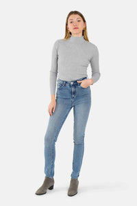 Jean skinny taille haute bleu JILL