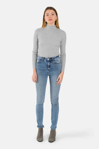 Jean skinny taille haute bleu JILL