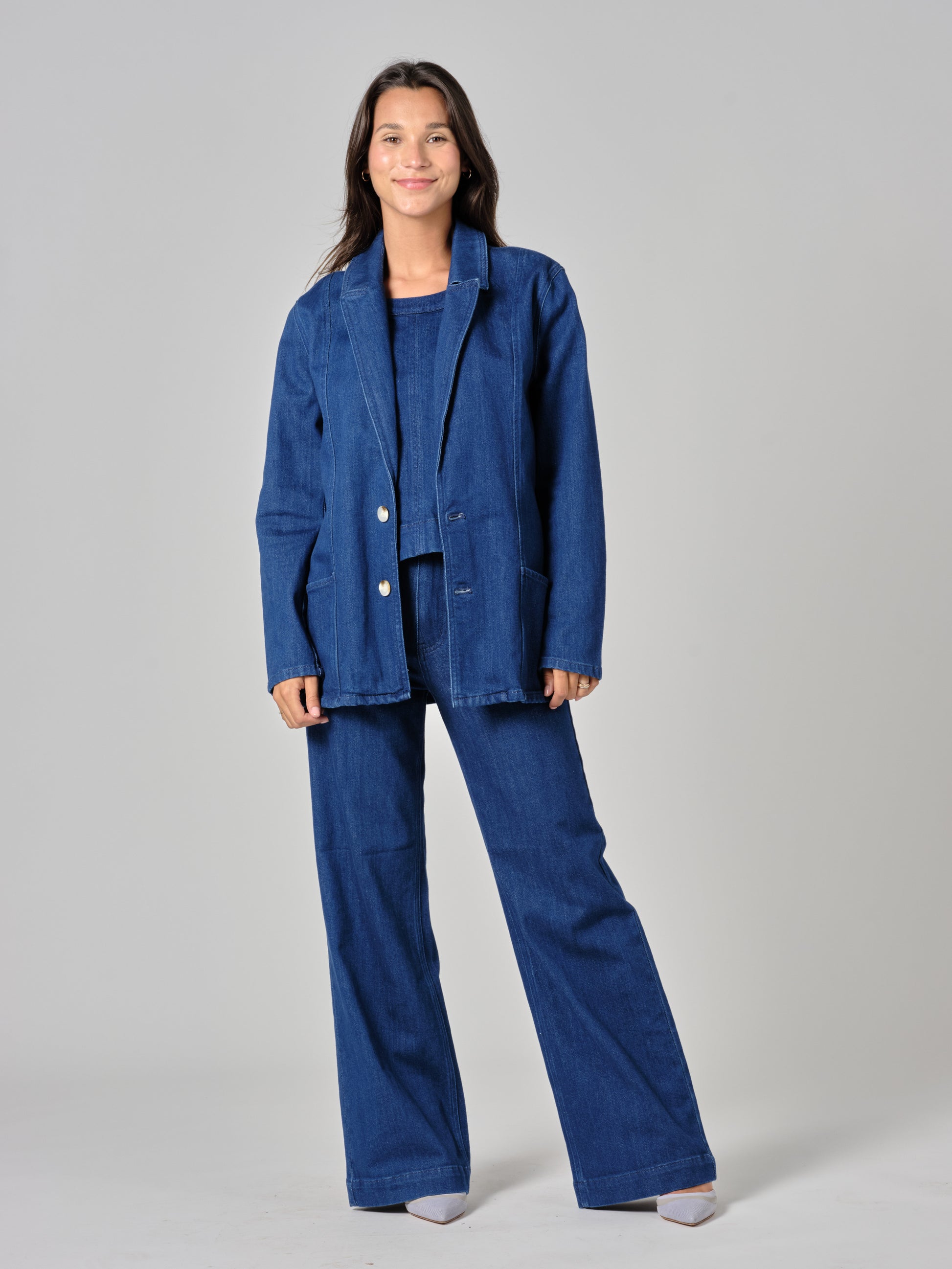 INES navy denim jacket