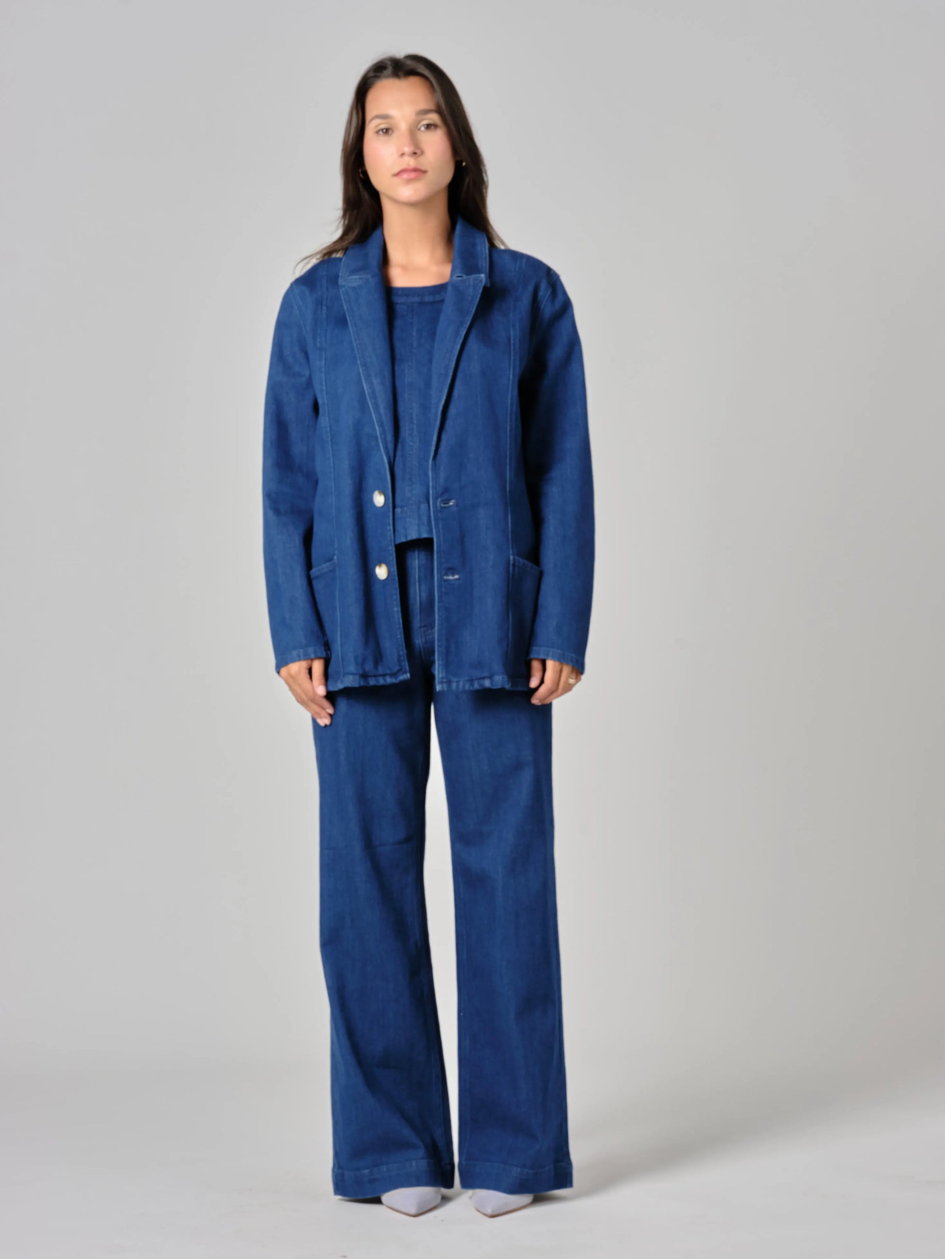 INES navy denim jacket