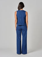 IZA navy crop top
