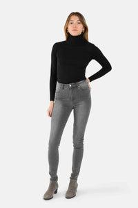 Jean skinny taille haute gris JOYCE