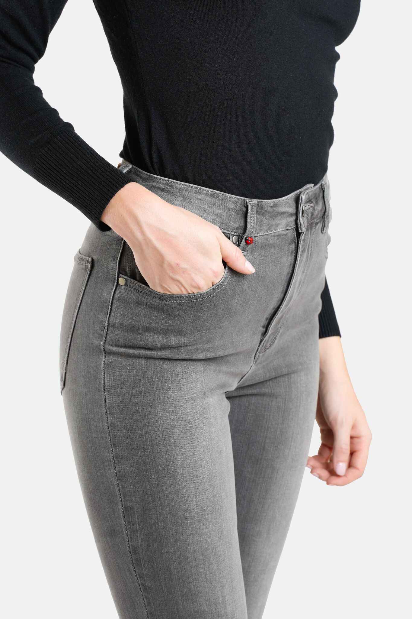 Jean skinny taille haute gris JOYCE