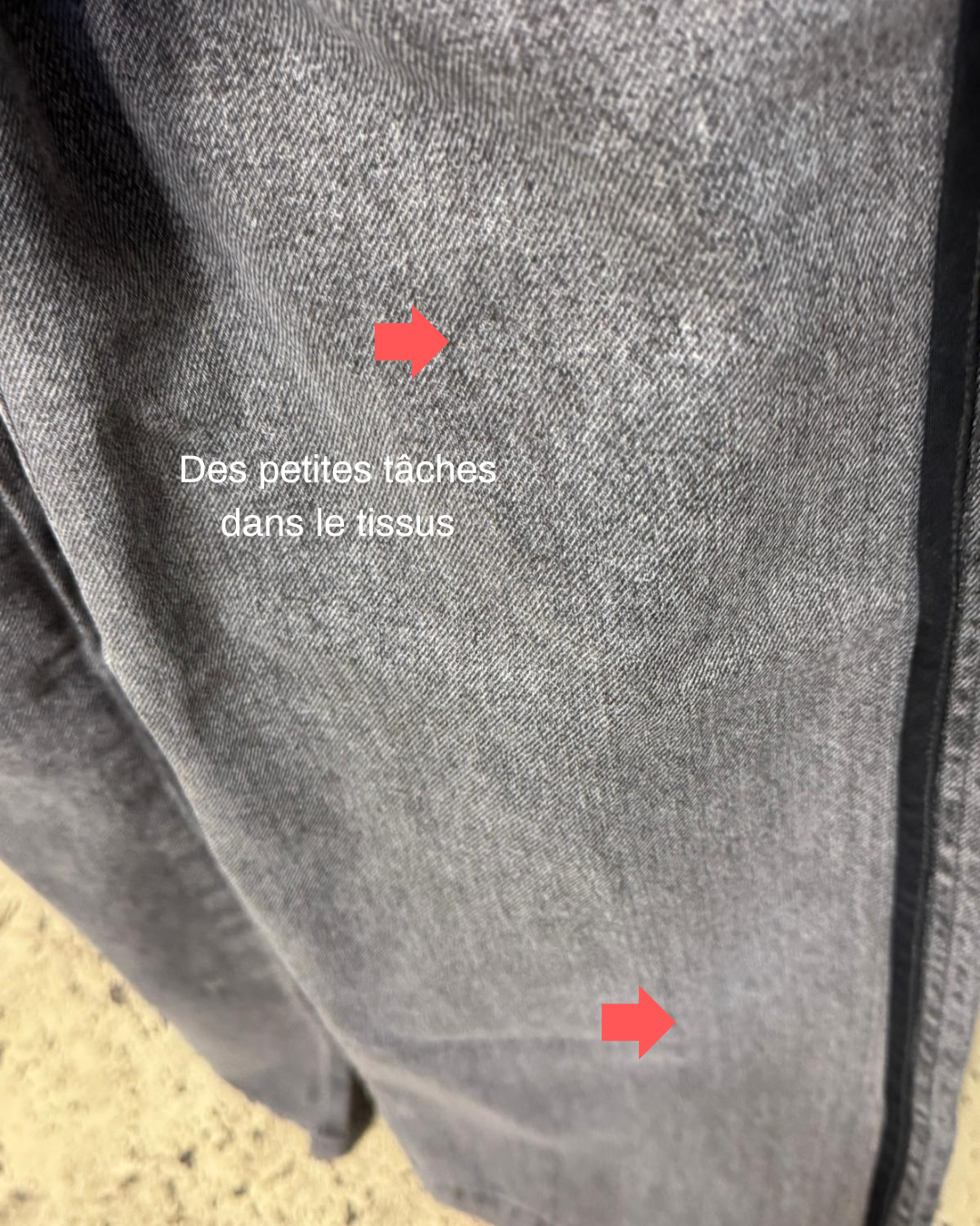 Jean large taille haute FLEURE GREY GANSE - Seconde Vie