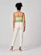 Jean boyfriend slim camel taille haute MAEVA