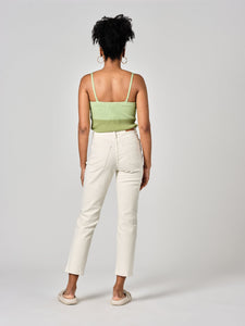MAEVA high-waisted slim greige boyfriend jeans