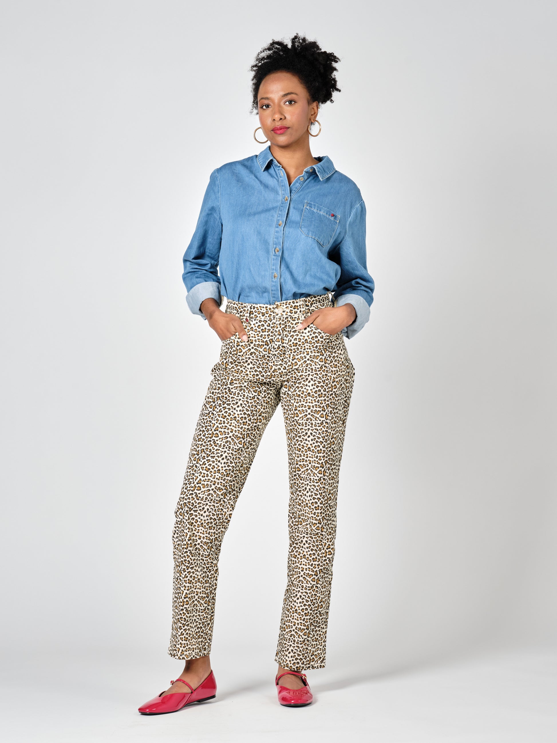 Jean boyfriend MANON LEOPARD