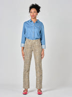 Jean boyfriend MANON LEOPARD