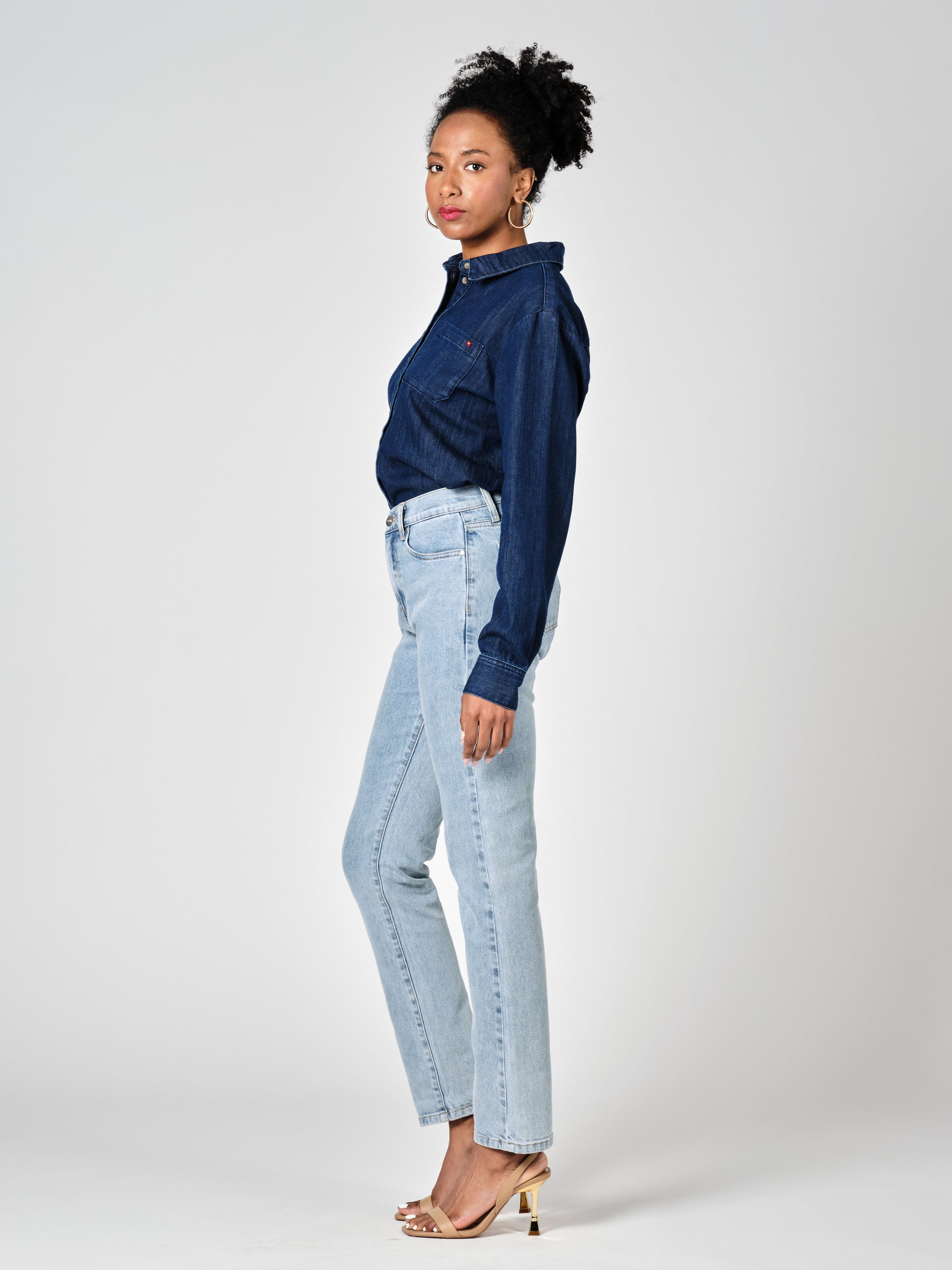 PATRICIA LONG light blue mom jeans