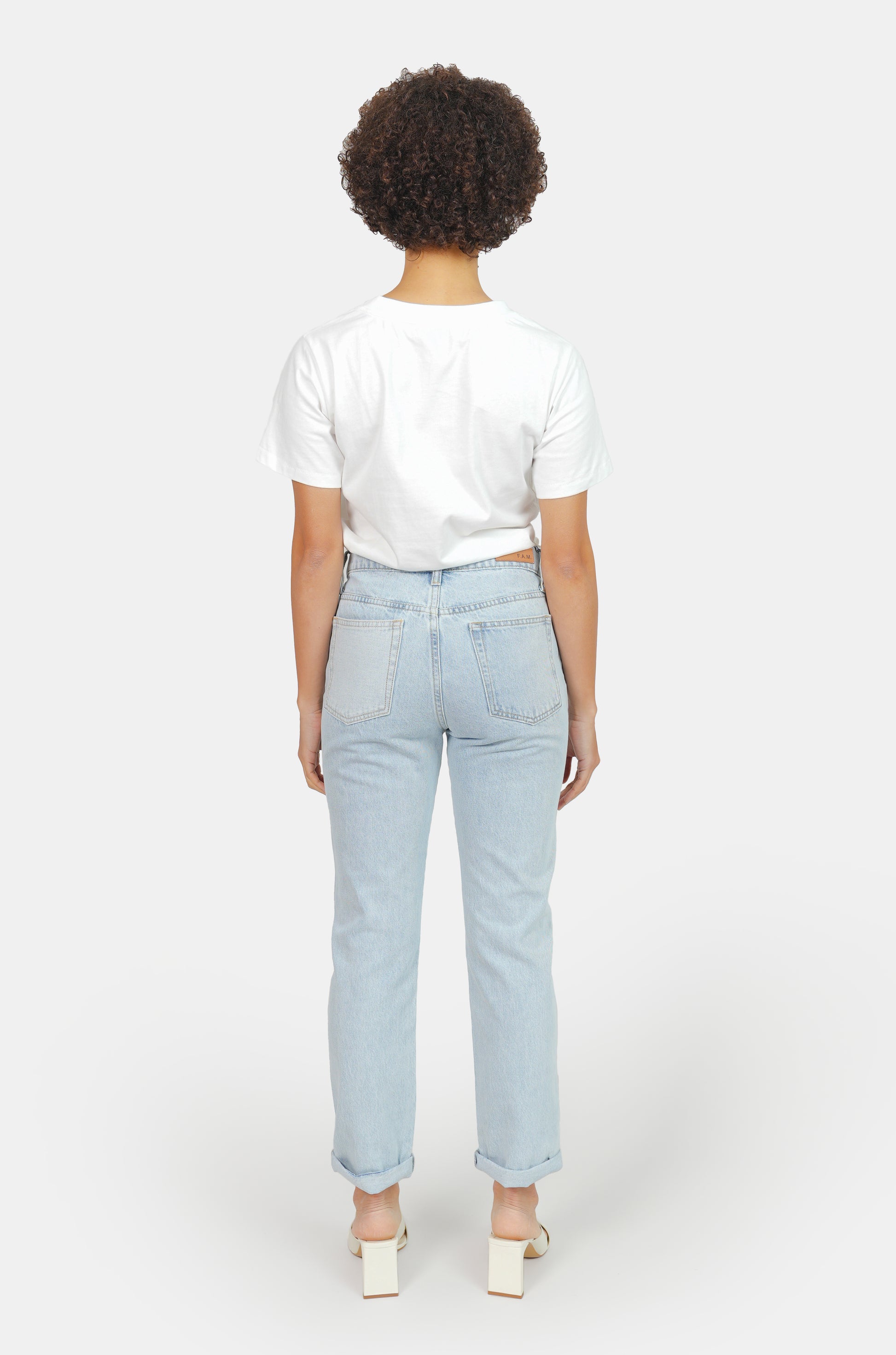 PATRICIA PATCHWORK light blue mom jeans