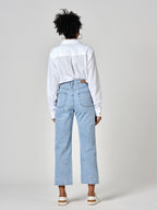 Jean droit court bleu POLA EMBRO