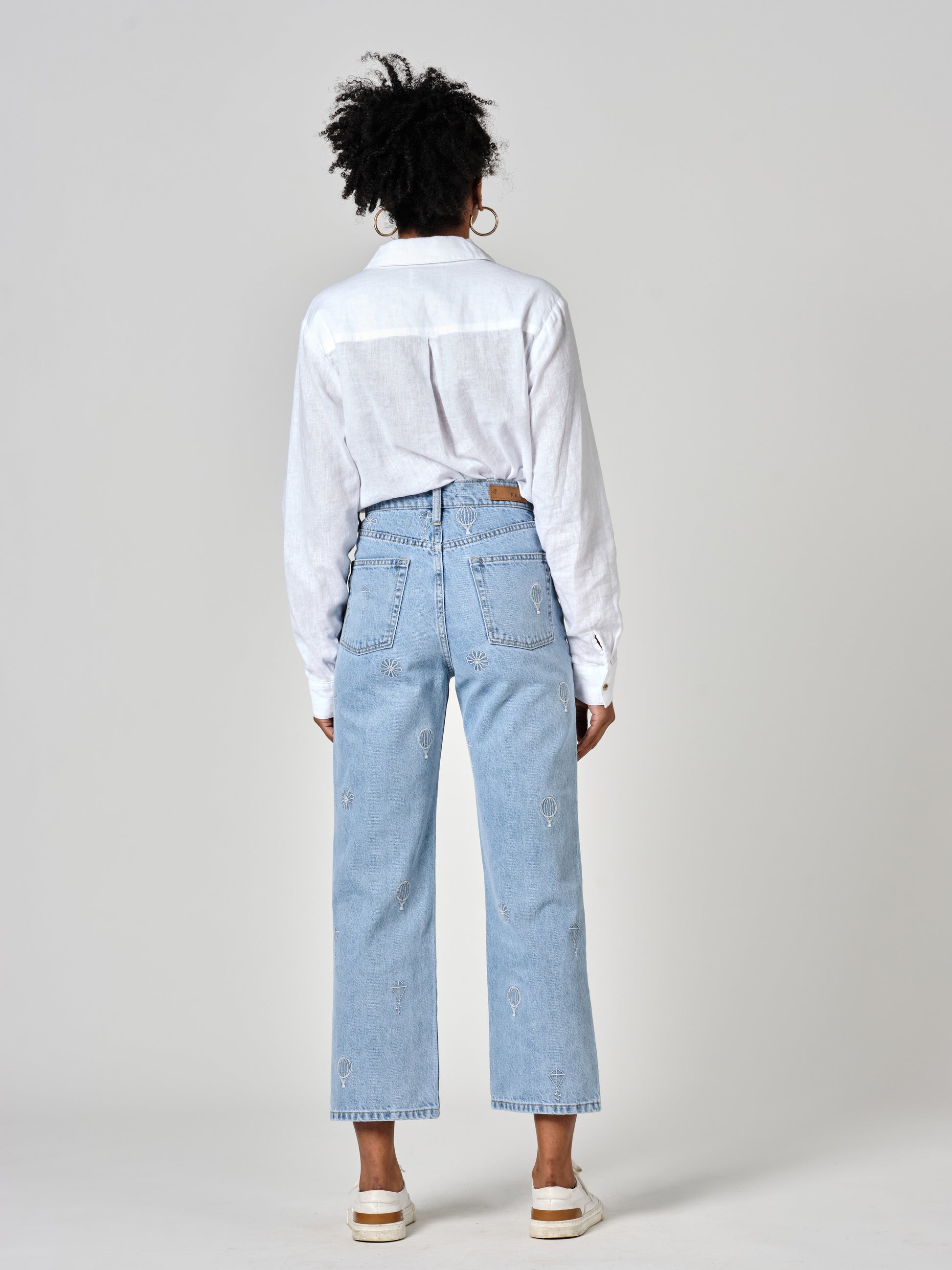 Jean droit court bleu POLA EMBRO
