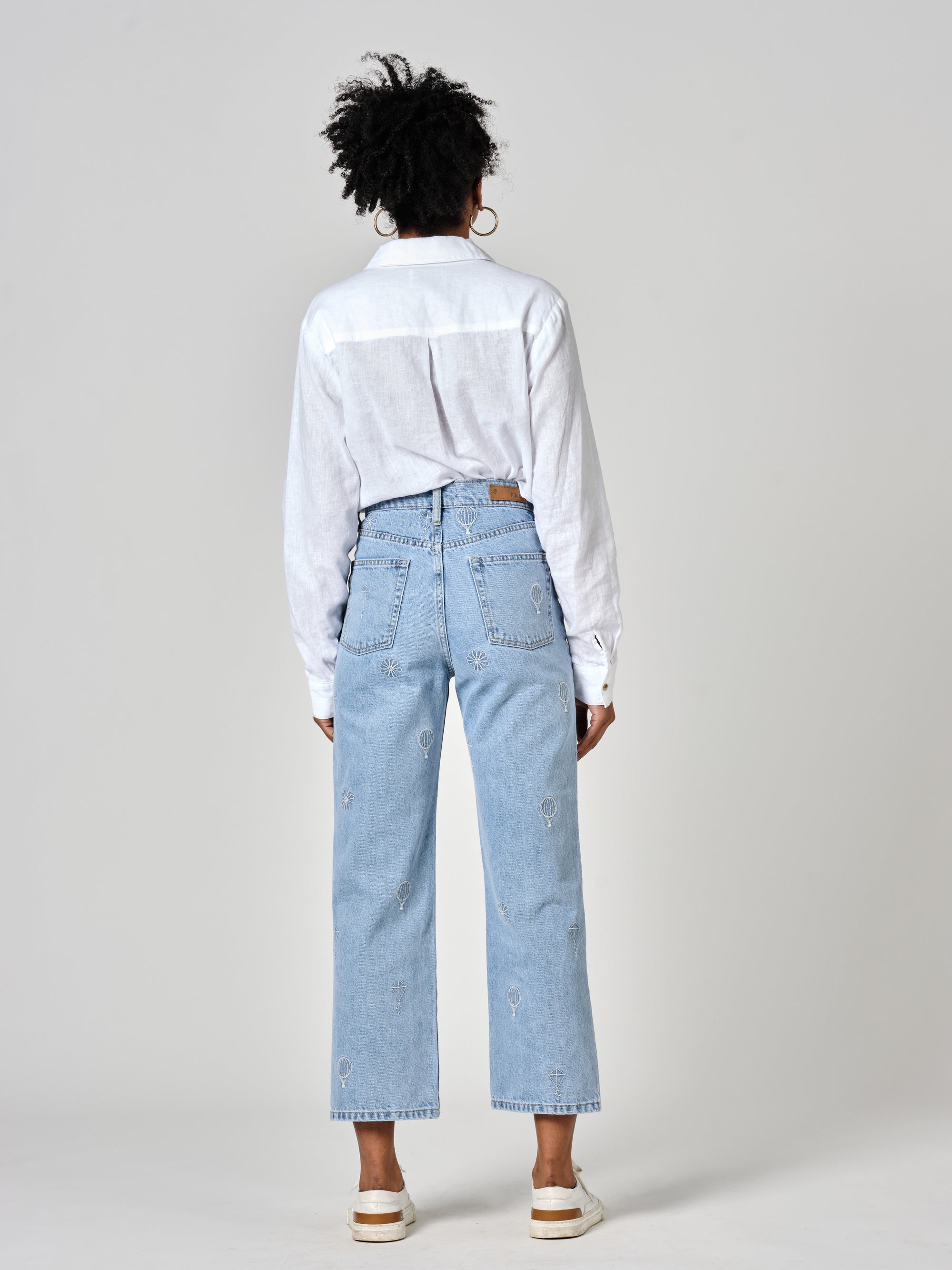 Jean droit court bleu POLA EMBRO