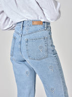 Jean droit court bleu POLA EMBRO