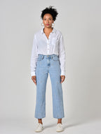 Jean droit court bleu POLA EMBRO