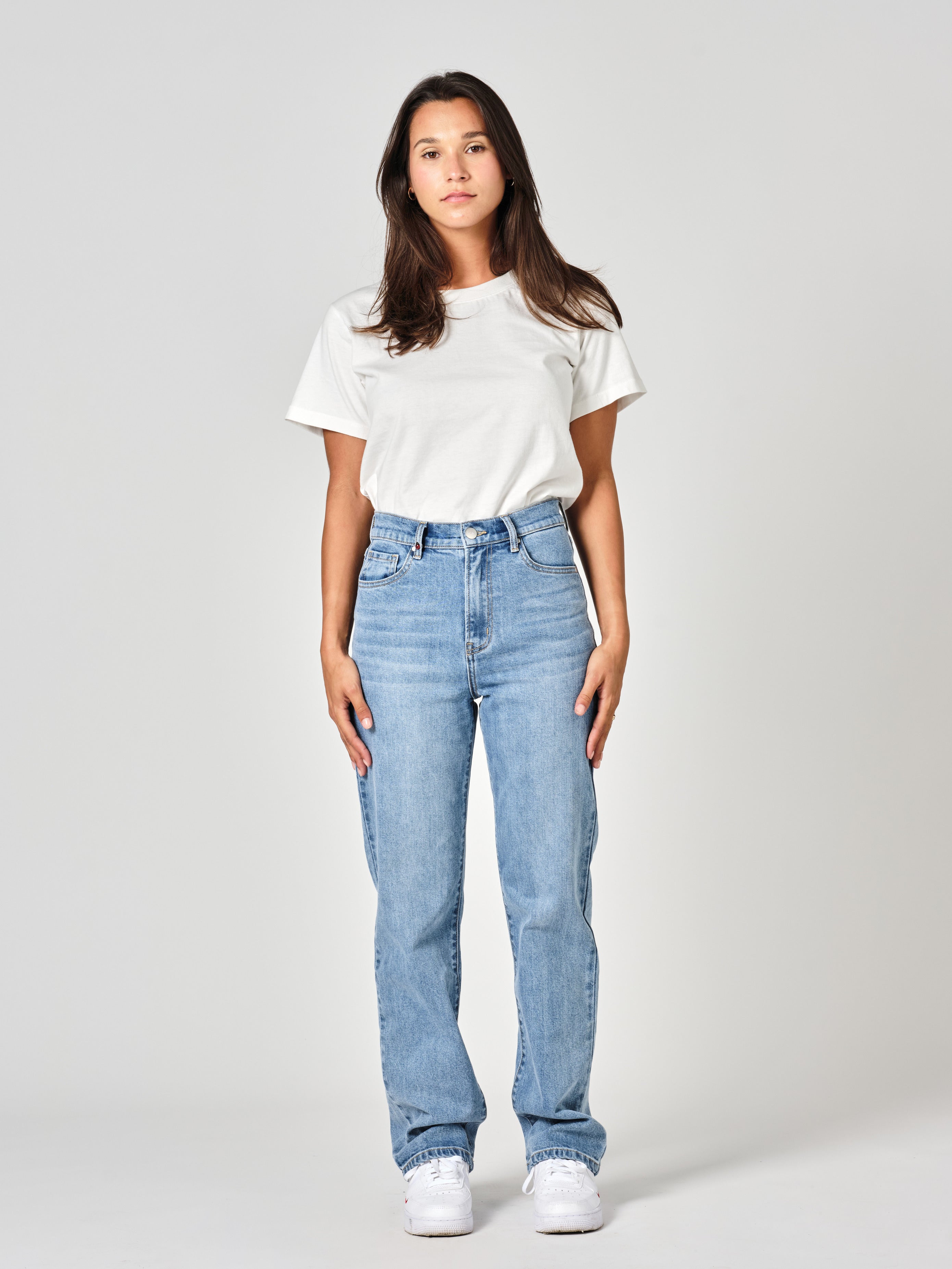 POLA LONG blue straight jeans