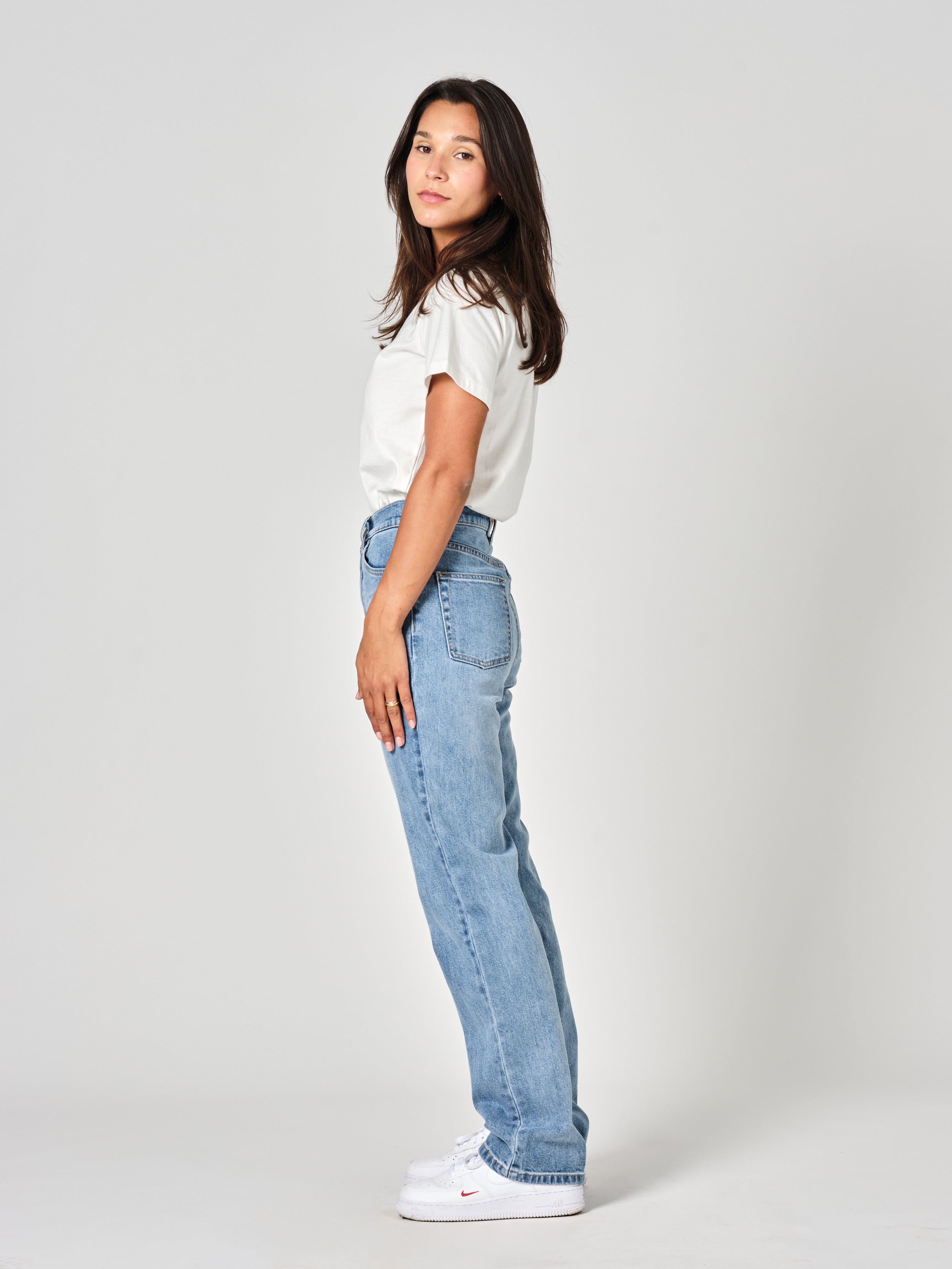 POLA LONG blue straight jeans