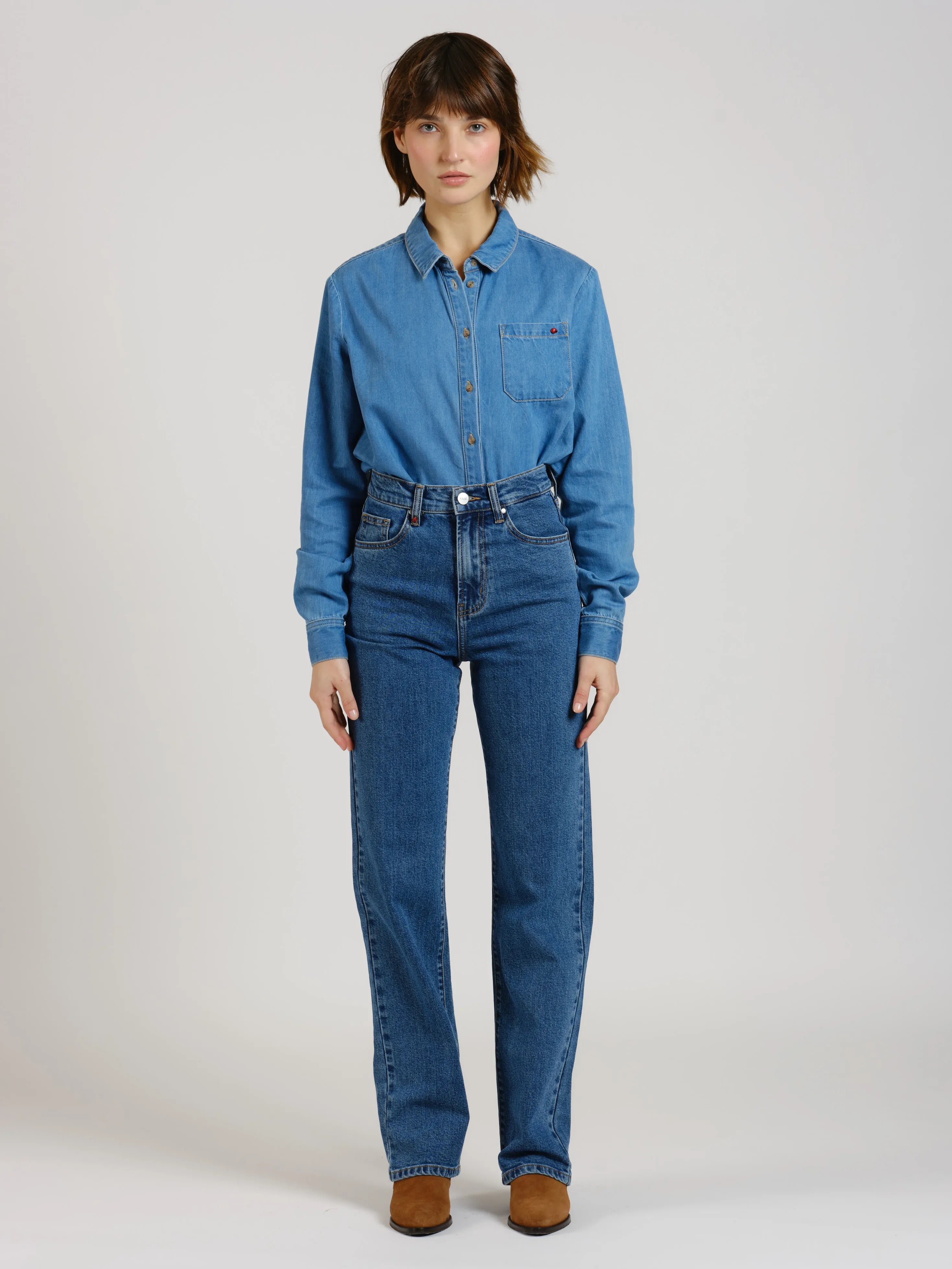 POLA LONG stone straight jeans