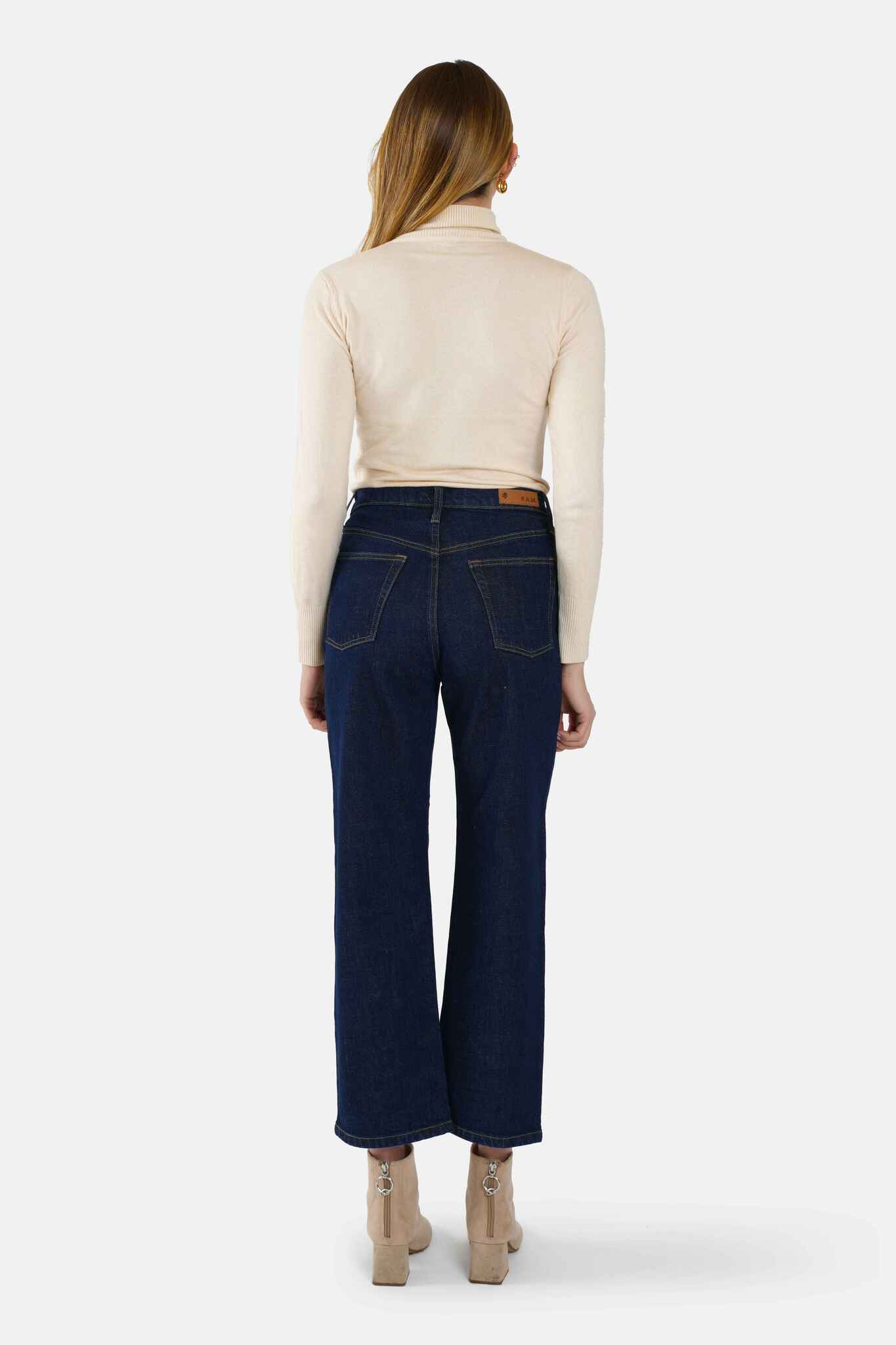 POLA Indigo Cropped Straight Jeans