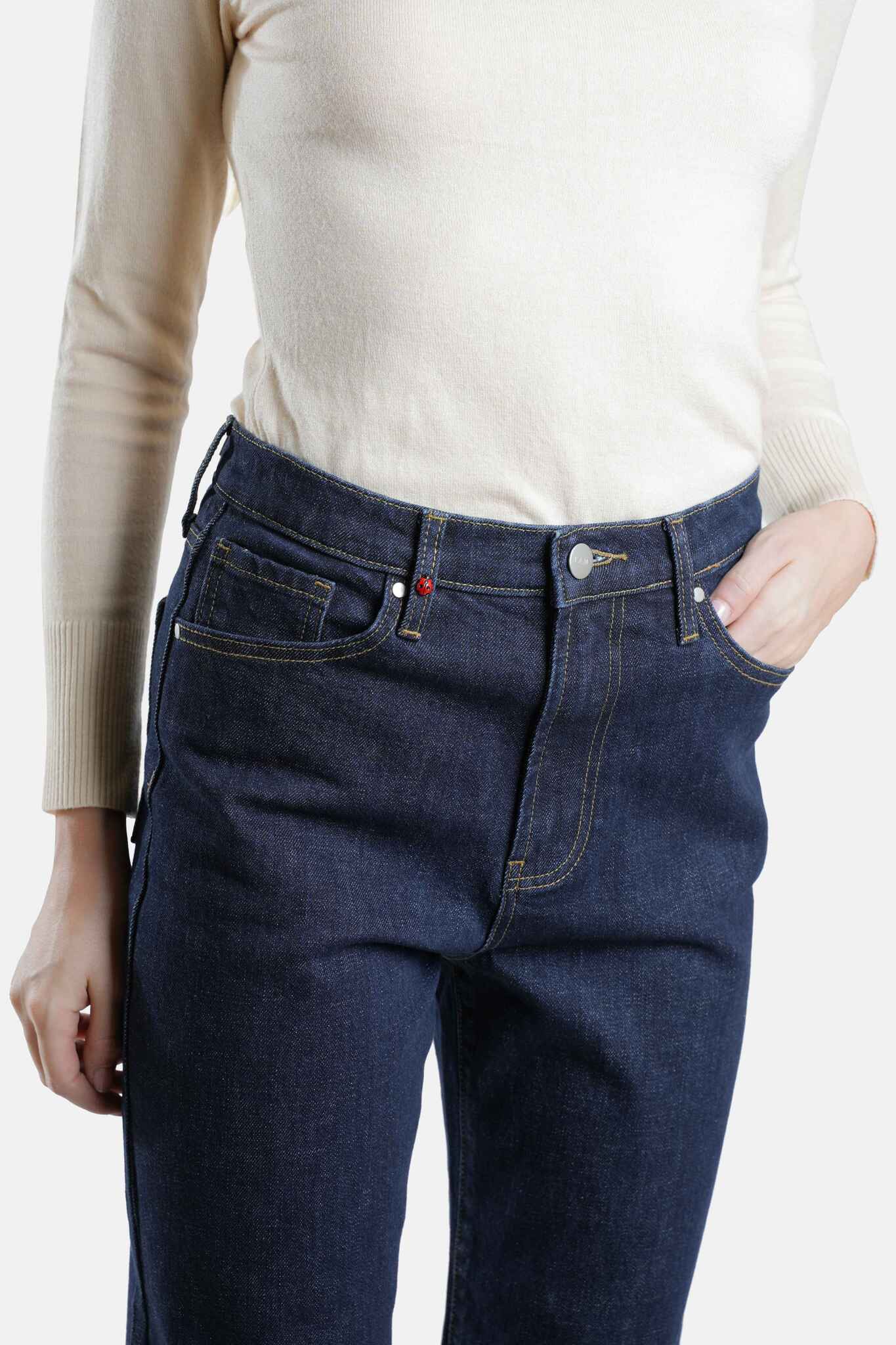POLA Indigo Cropped Straight Jeans