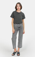 Jean droit court gris POLA