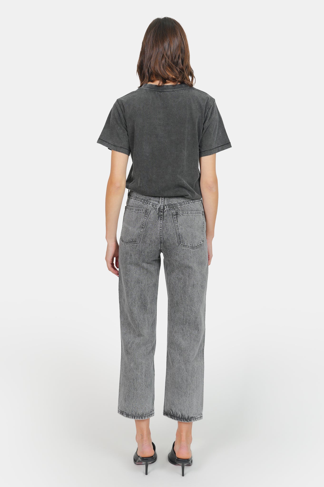 Jean droit court gris POLA