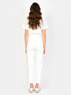 Jean mom blanc taille haute POLLY