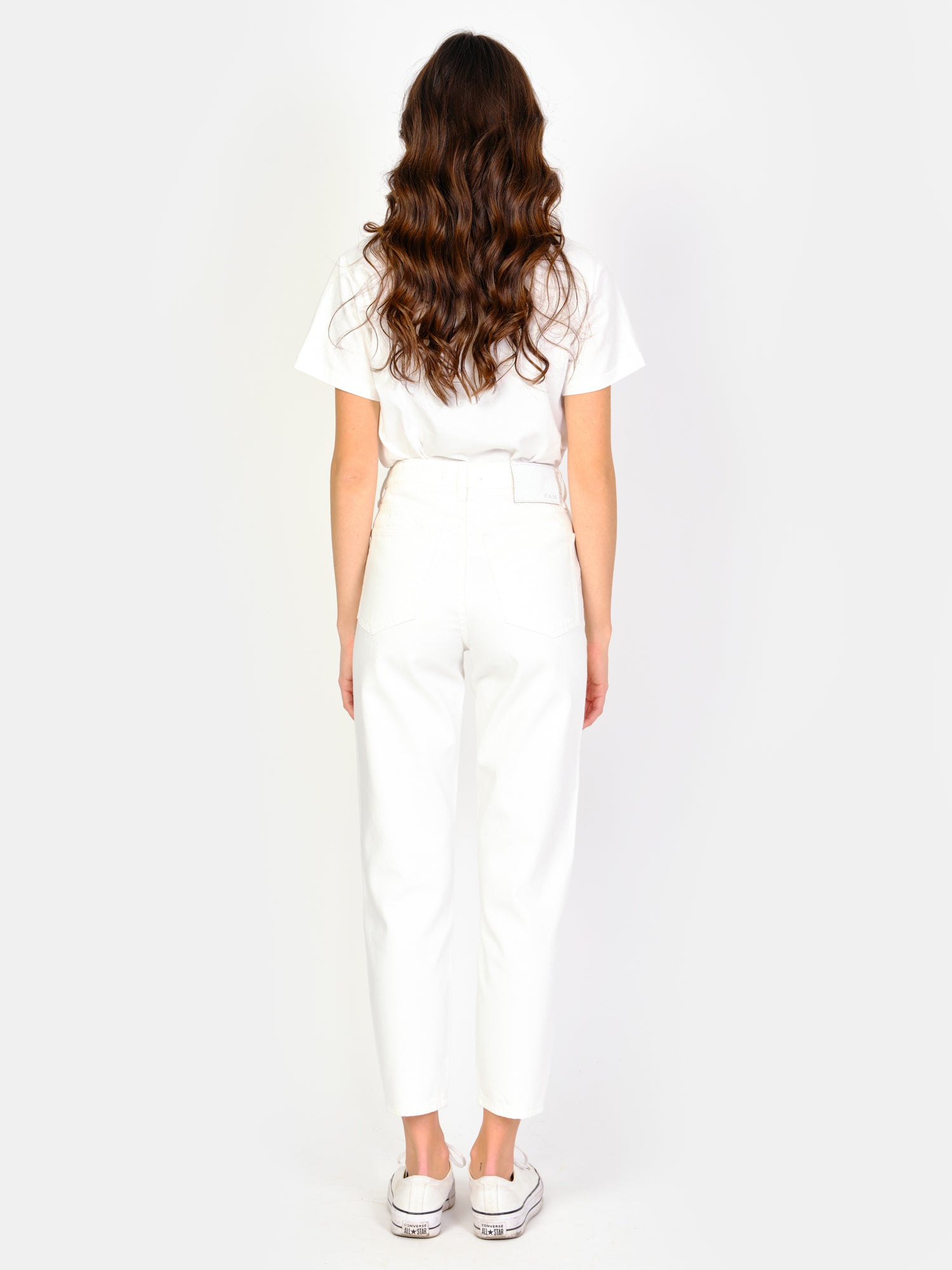 Jean mom blanc taille haute POLLY