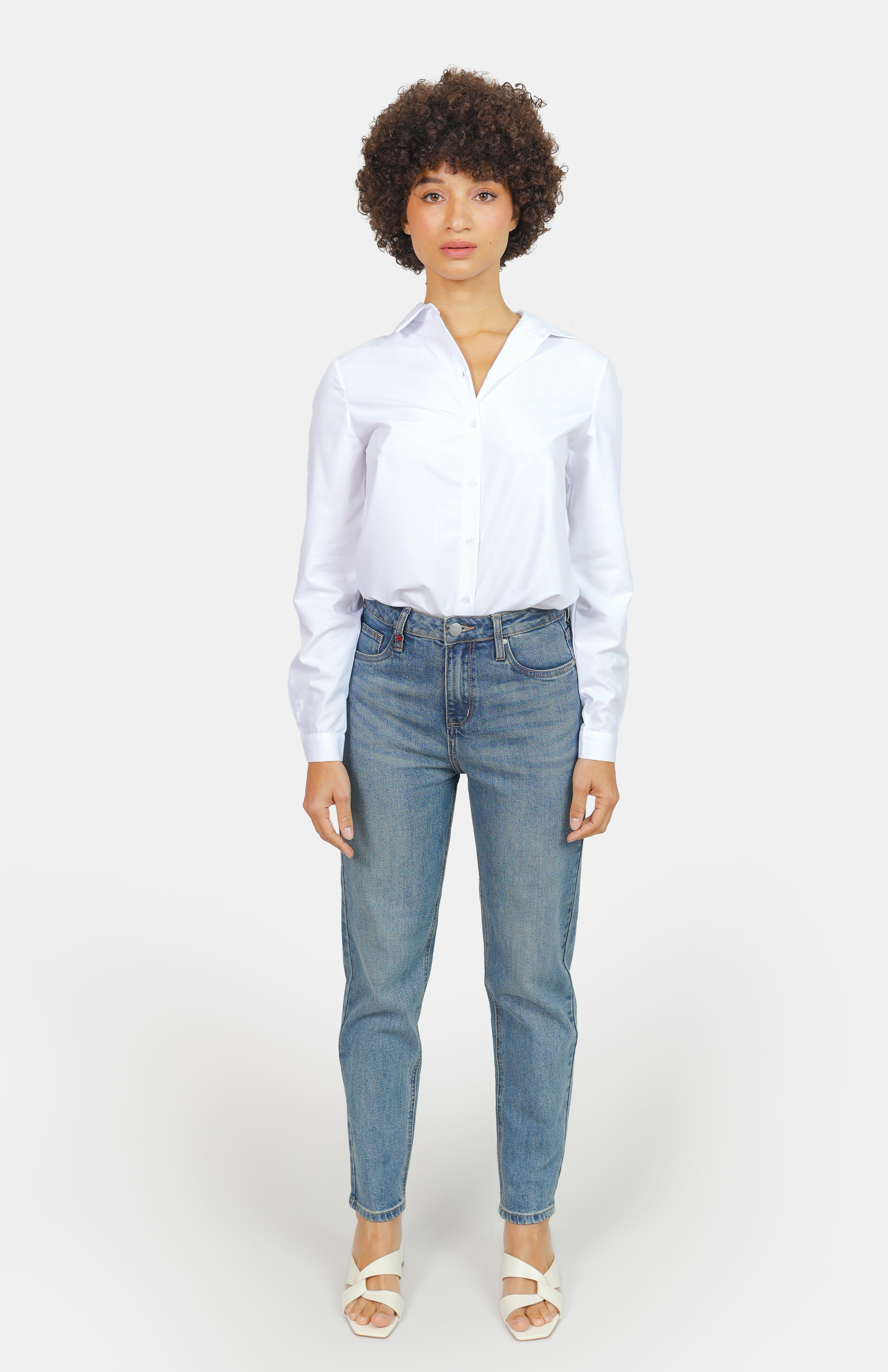 POLLY stone high-waisted mom jeans