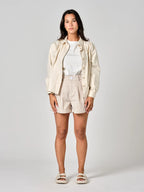 SALOME greige denim shirt