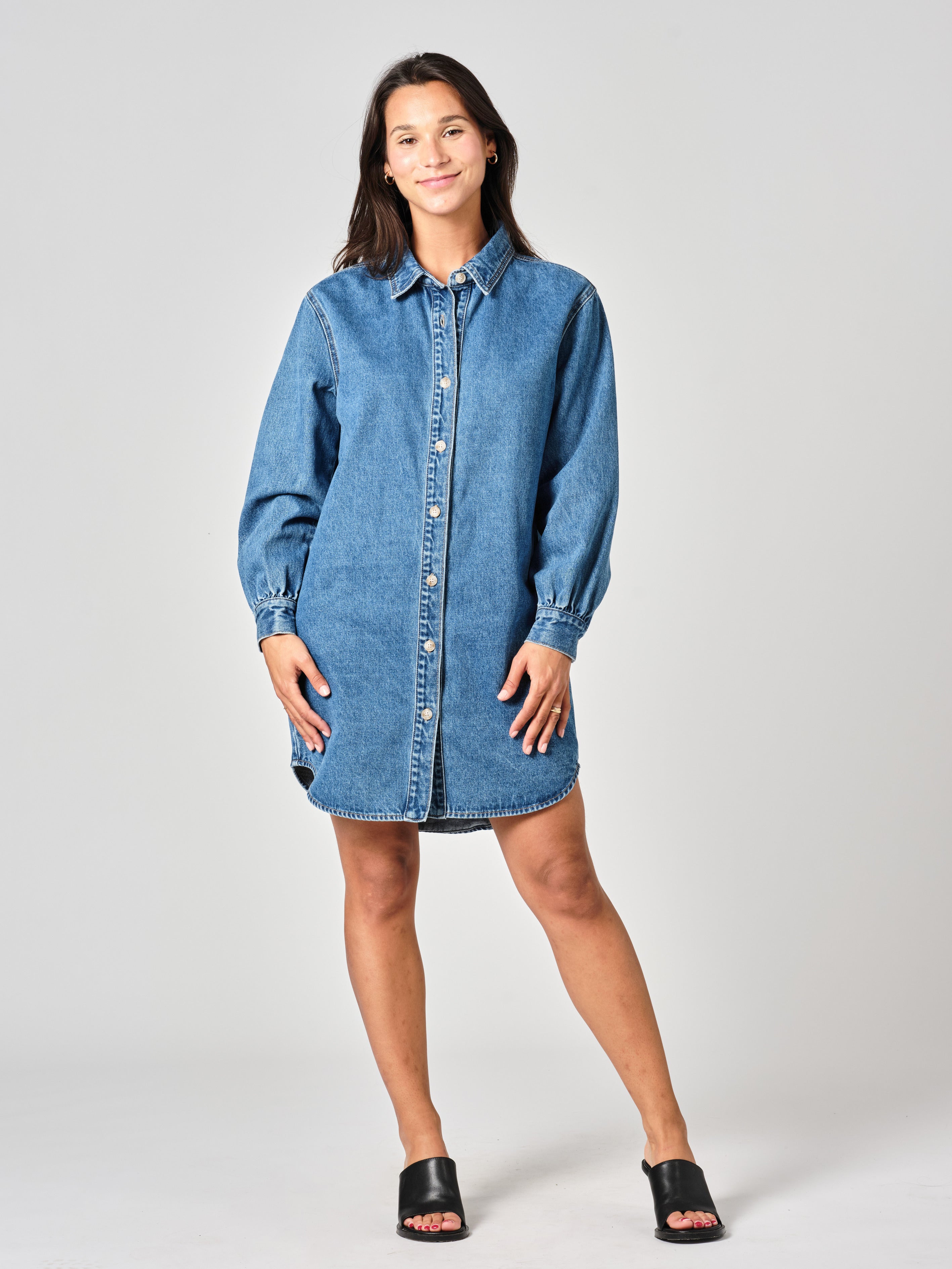 Chemise en jean stone SALOME LONG
