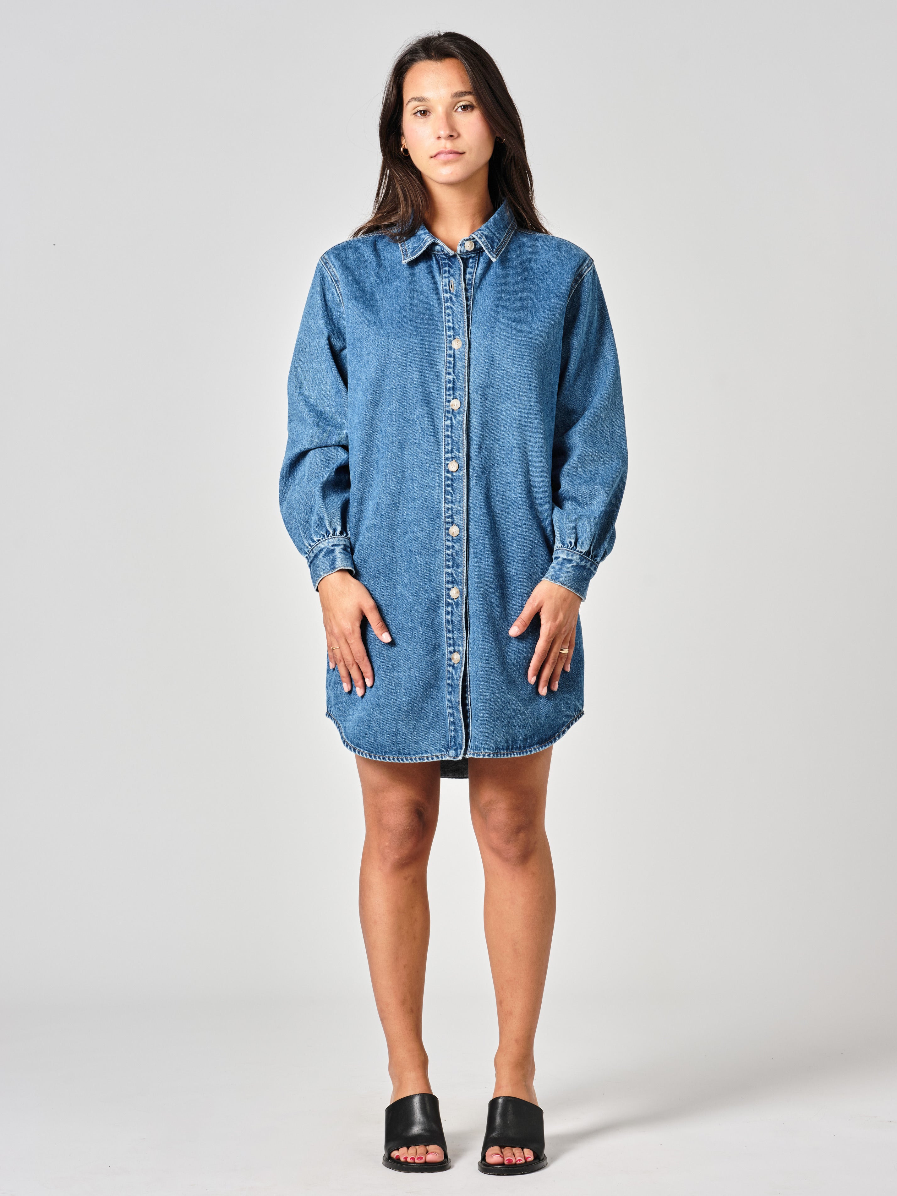 Chemise en jean stone SALOME LONG