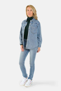 Chemise oversize en jean bleu SOFIA