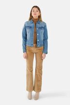 Veste cintrée en jean bleu VALERIE