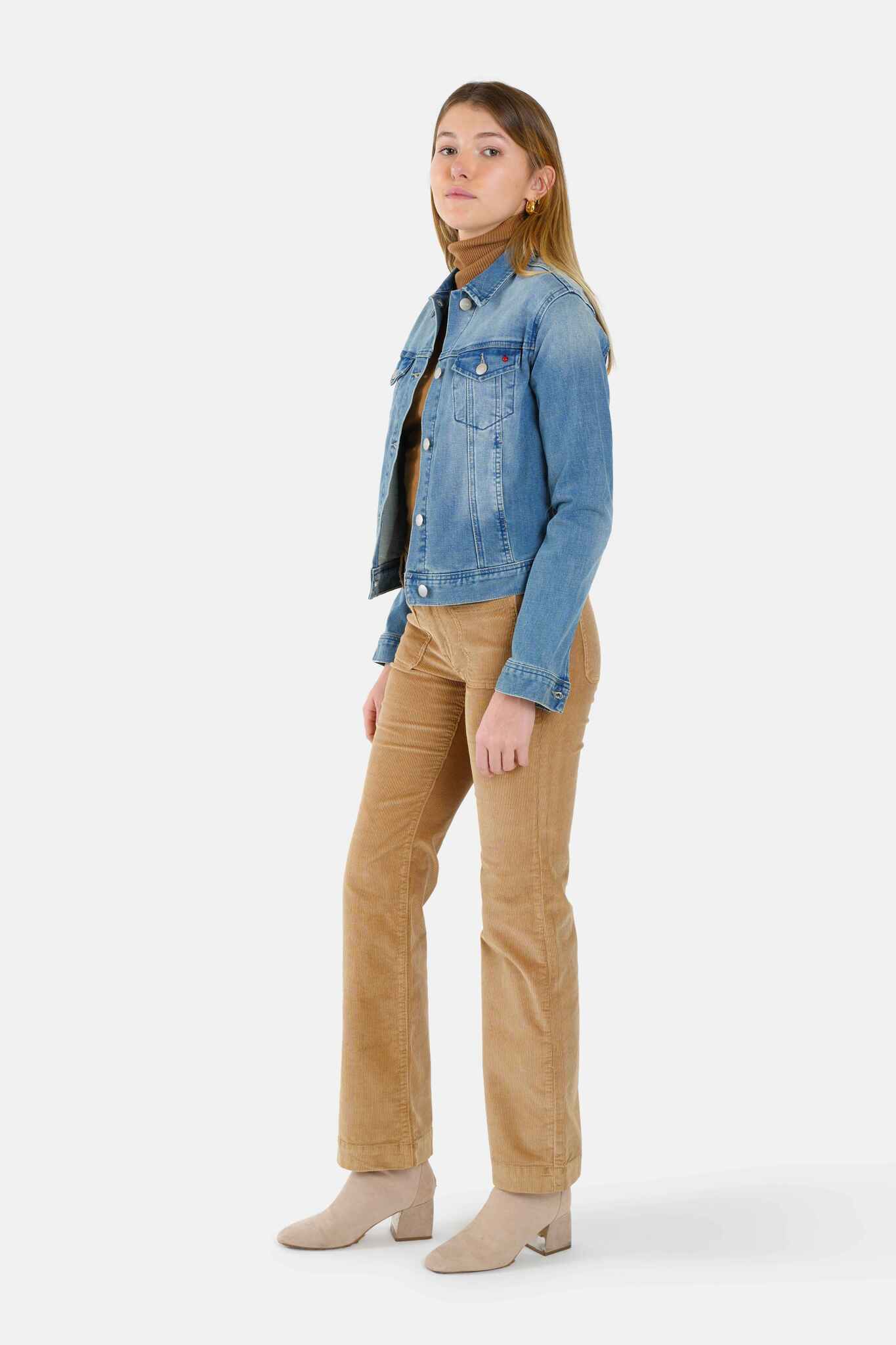 Veste cintrée en jean bleu VALERIE