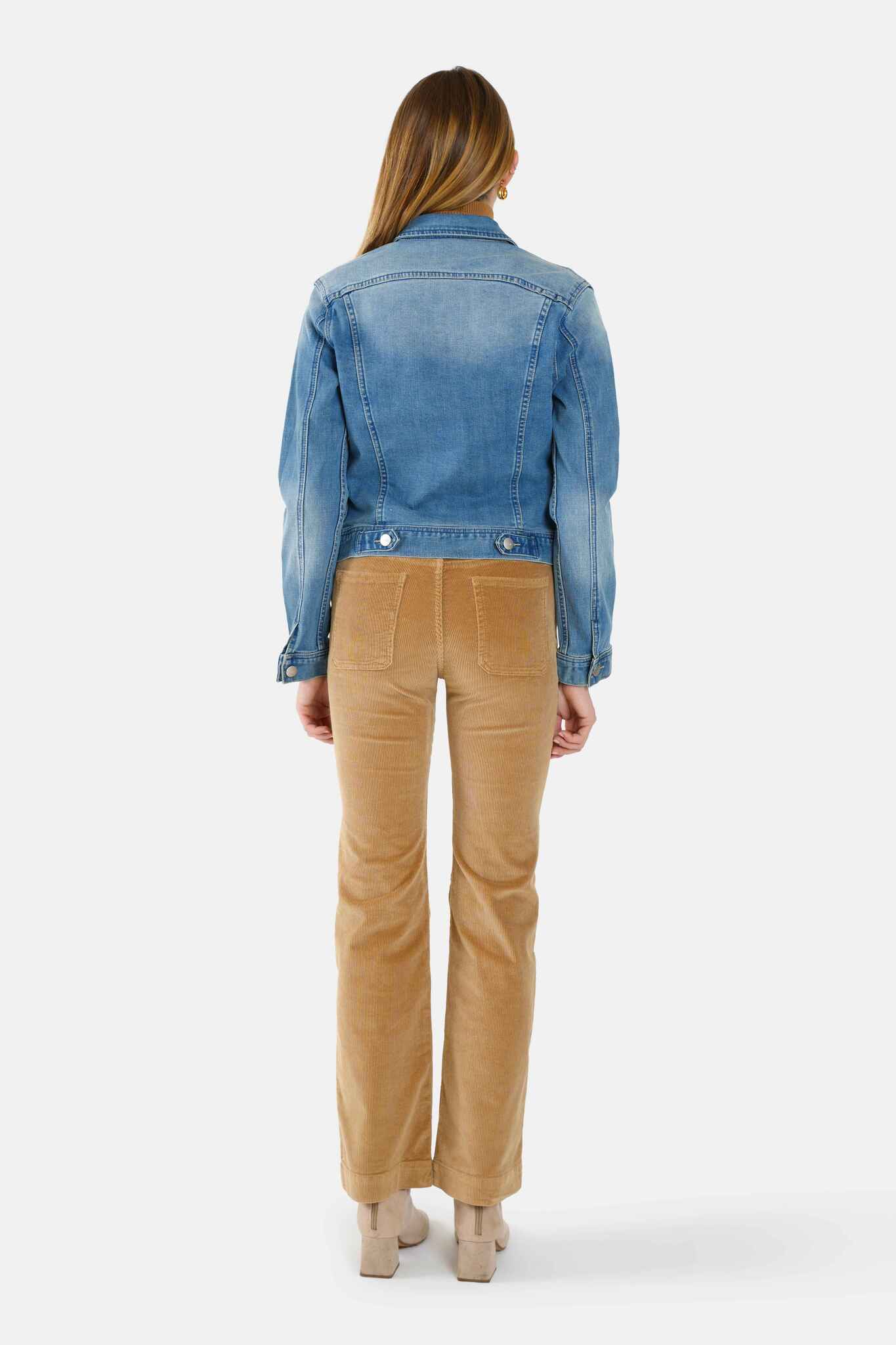 Veste cintrée en jean bleu VALERIE