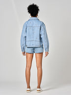 VICKY EMBRO blue denim oversized jacket