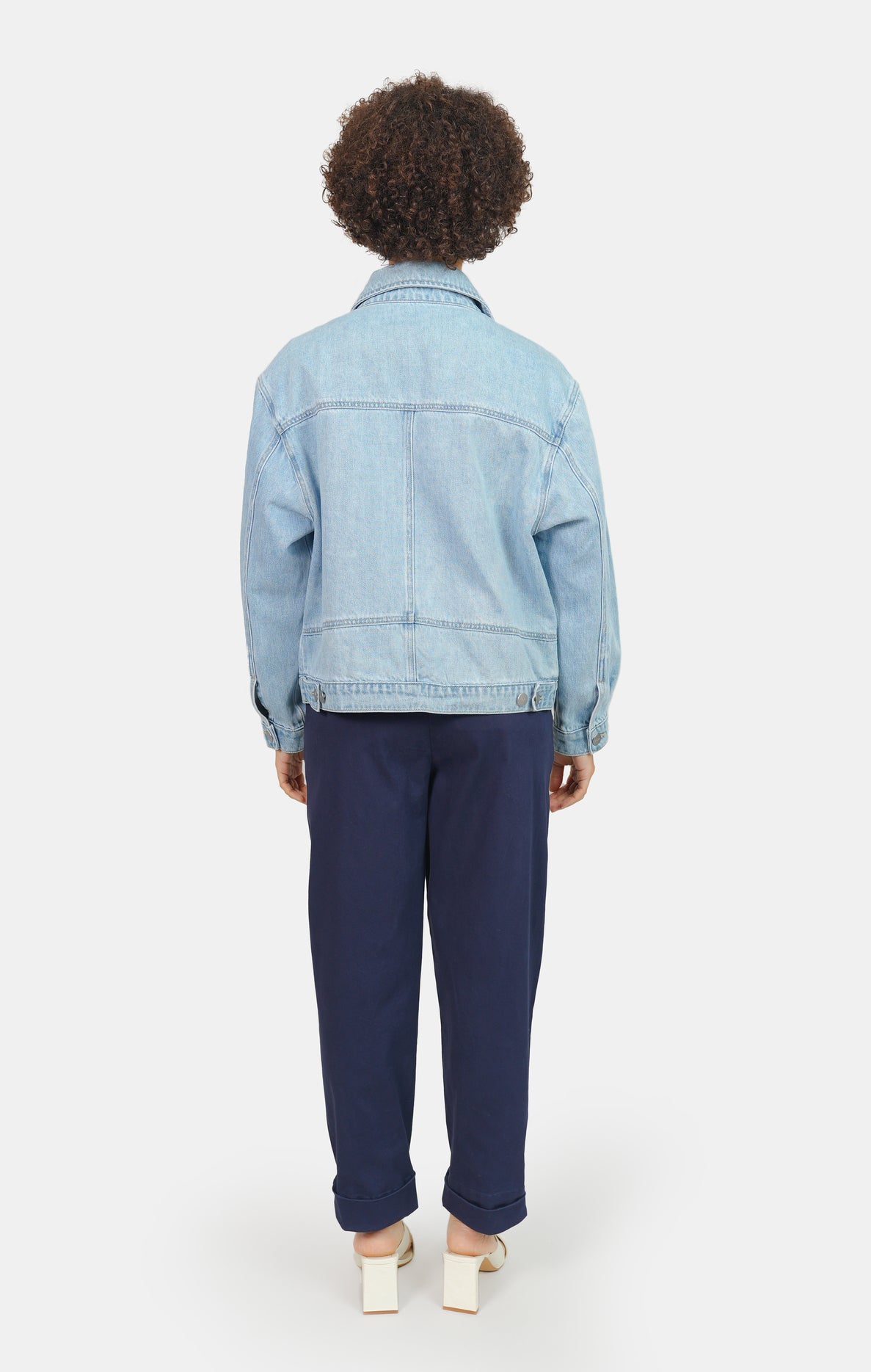 VICKY oversized blue denim jacket