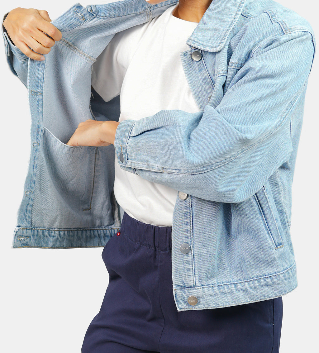 Veste en jean bleu oversize VICKY