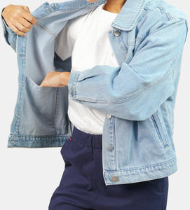 VICKY oversized blue denim jacket