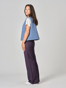 VITTORIA blue sleeveless jacket