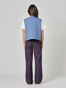 VITTORIA blue sleeveless jacket