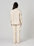 Veste en jean greige VIVIAN EMBRO HEART