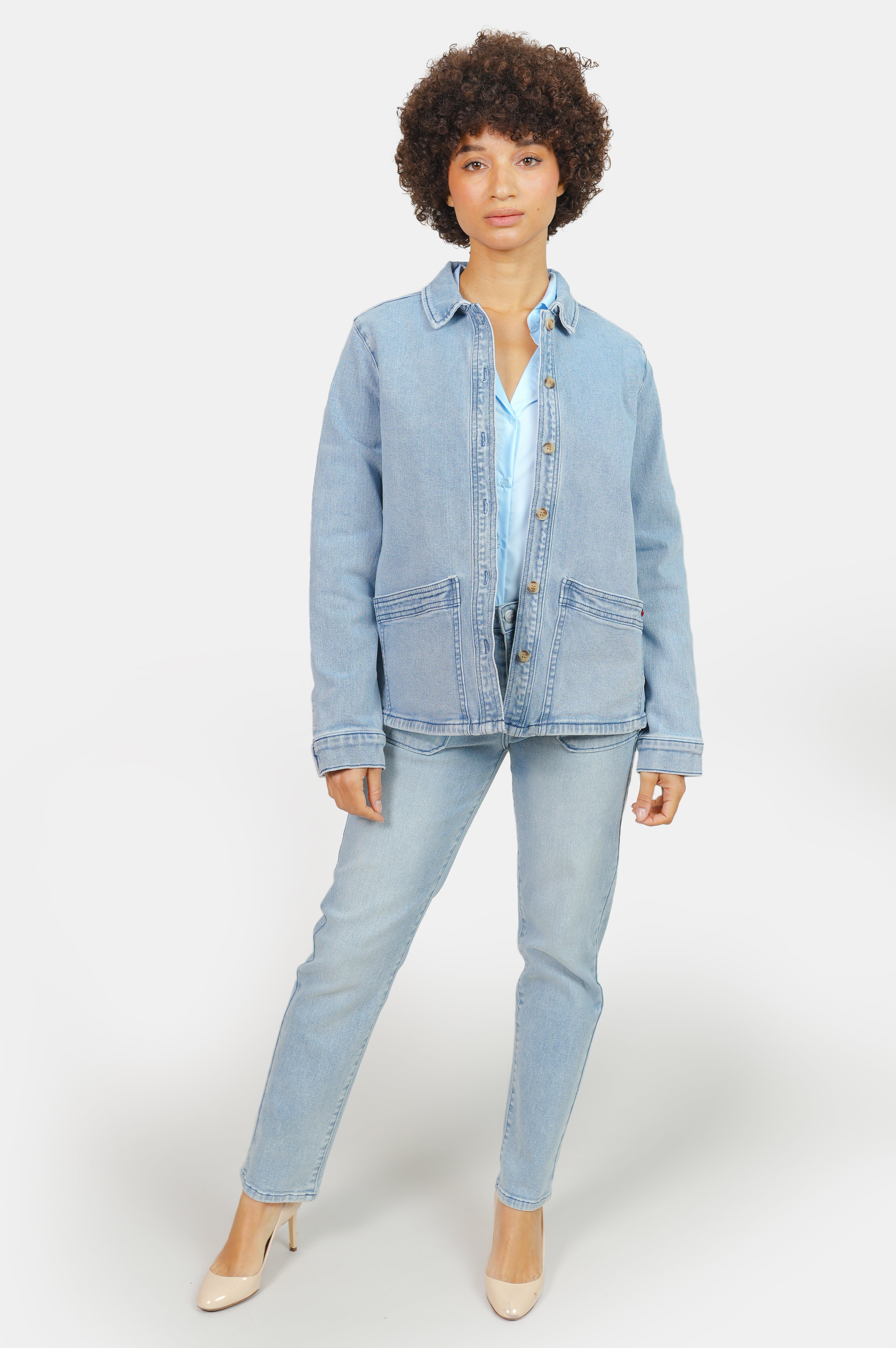 Veste légère bleu en jean VIVIAN