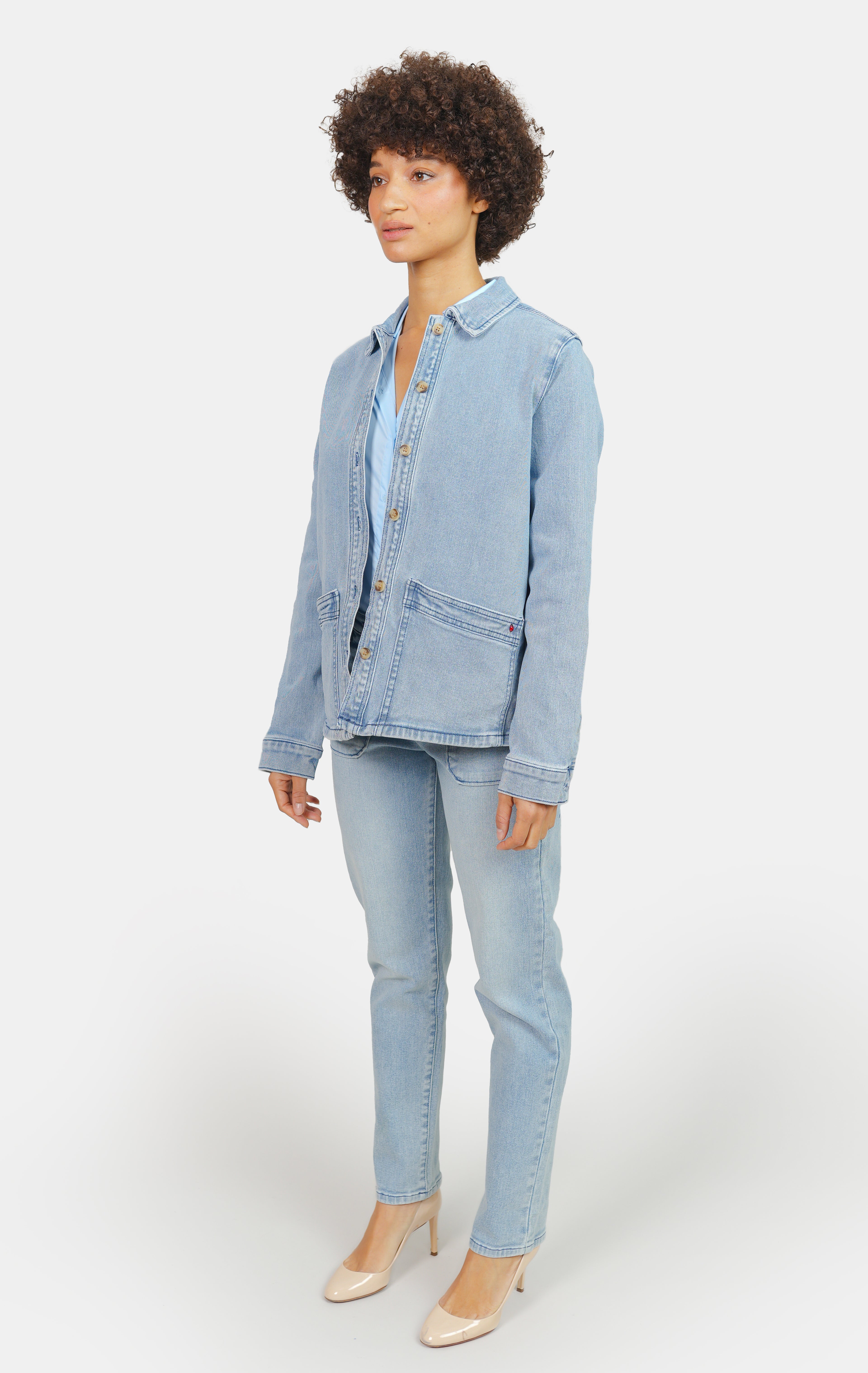Veste légère bleu en jean VIVIAN