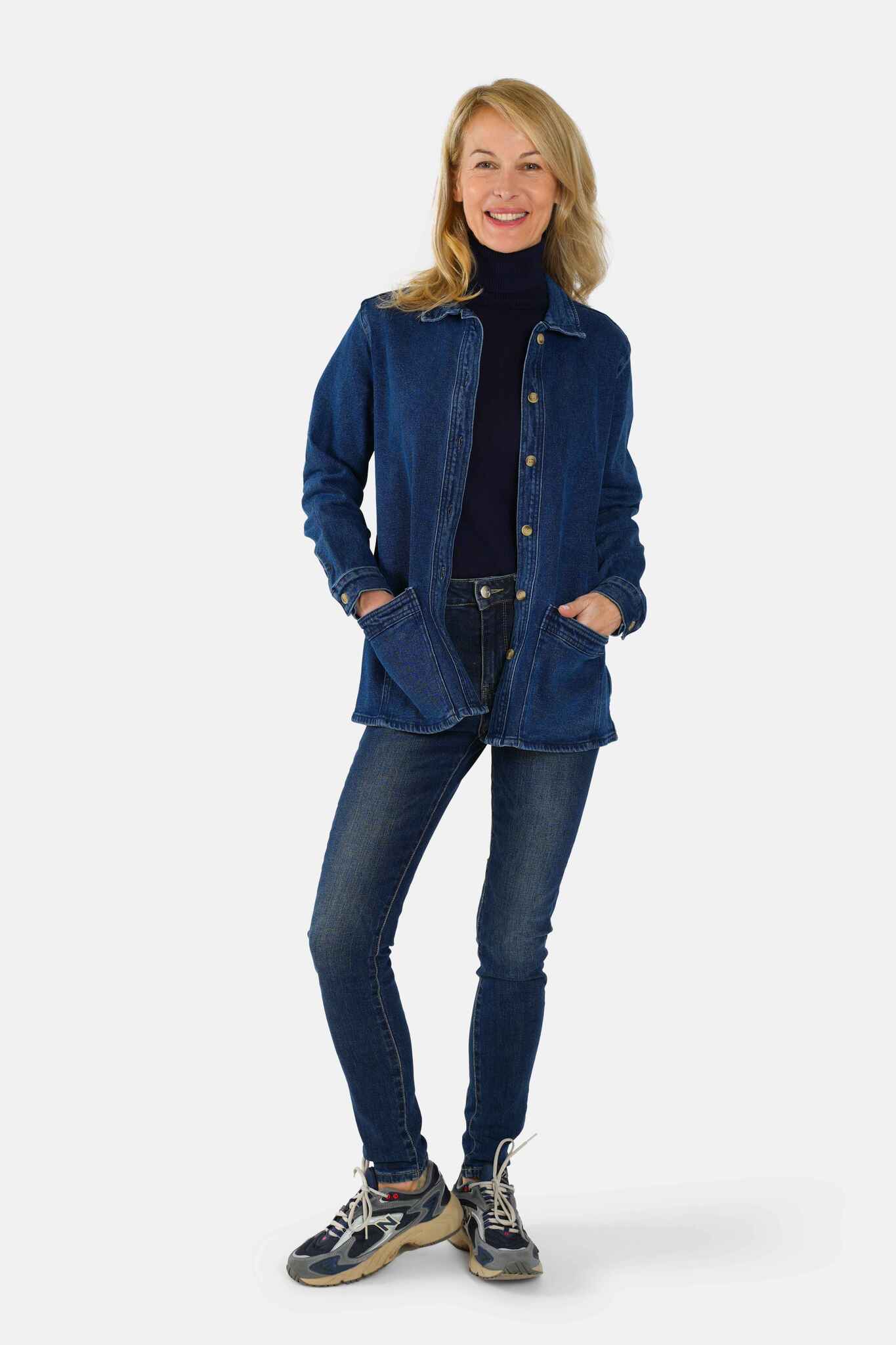 VIVIAN-L stone denim jacket