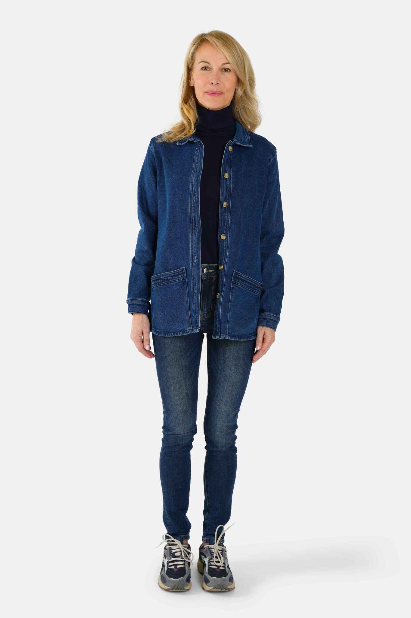 VIVIAN-L stone denim jacket