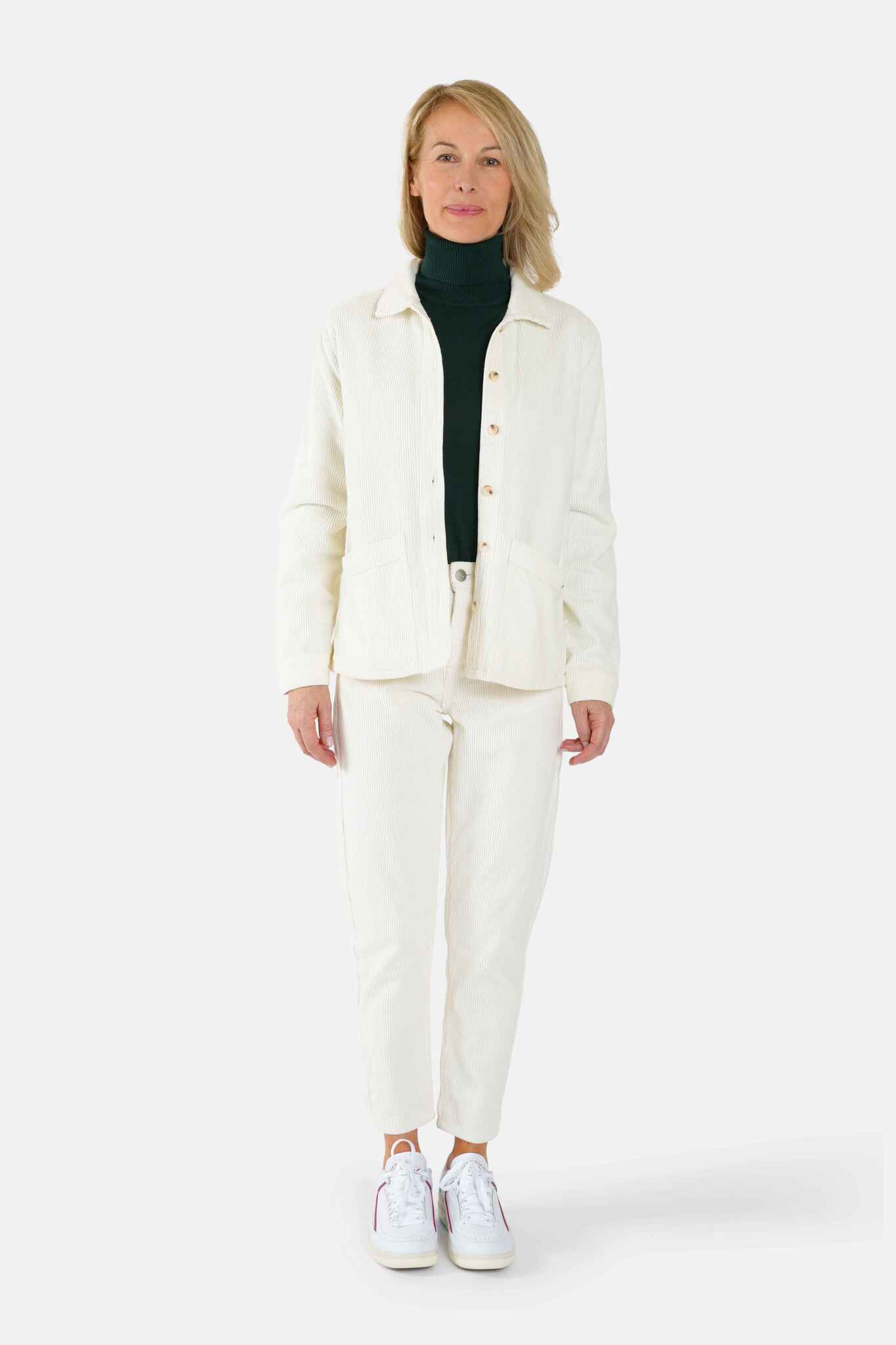 VIVIAN white denim jacket