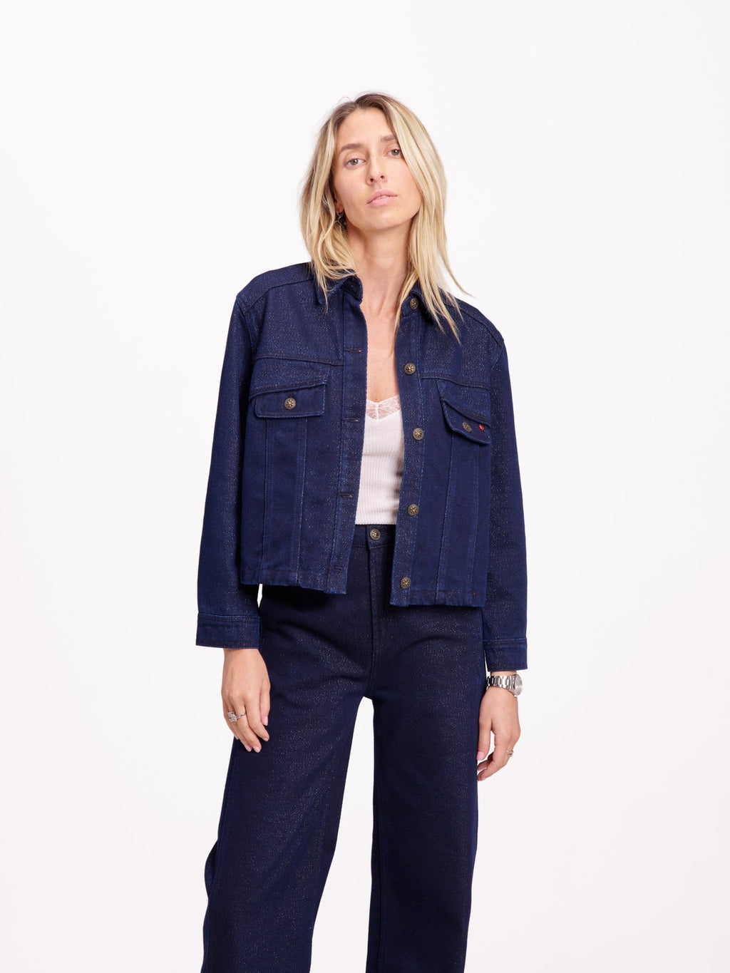 Veste en jean lurex VALSE