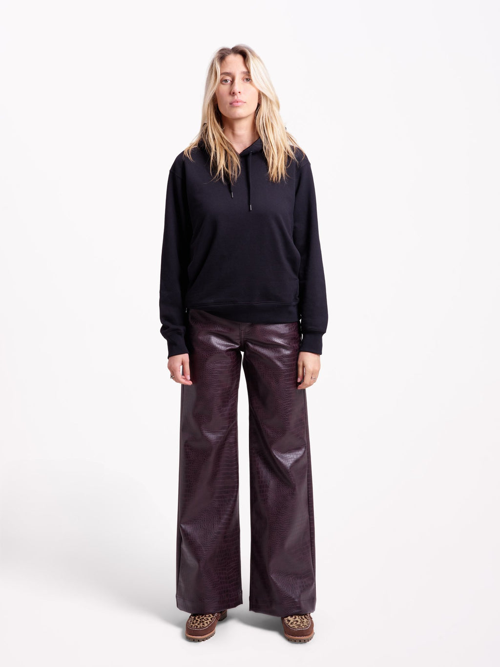 Jean large taille haute FLEURE PU